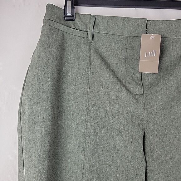 J Jill Pants Essential Stretch Twill Pants Size 16 Moss Stone Heather Office - Picture 2 of 9